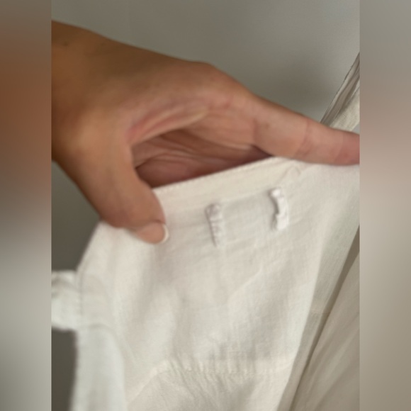 Cotton On Linen Blend White Mini Dress Lined No Size Tag (Est. Small) - Picture 7 of 10